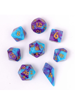 Wyrmforged Rollers Rounded Edge 8pc Dice Set - Banshee's Wail